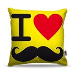 Ficha técnica e caractérísticas do produto Capa de Almofada - Pop Art - I Love Mustaches - Referência: POP018