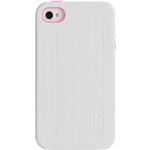 Capa de Celular para IPhone 4 e 4S Dupla Camada Branca/Rosa - IKase