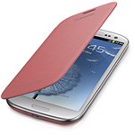 Ficha técnica e caractérísticas do produto Capa de Couro com Flip para Samsung Galaxy SIII - FLIP COVER - Pink - Samsung