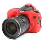 Ficha técnica e caractérísticas do produto Capa de Silicone para Canon 70D - Vermelha