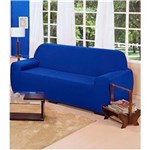 Ficha técnica e caractérísticas do produto Capa de Sofa Lisa 3 Lugares - Azul Royal