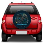 Ficha técnica e caractérísticas do produto Capa Estepe Ecosport 2003 a 2017 Aro 15 com Cadeado - Prime