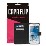 Ficha técnica e caractérísticas do produto Capa Flip Preta para Samsung Galaxy 7562- Underbody