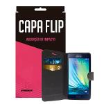 Ficha técnica e caractérísticas do produto Capa Flip Preta para Samsung Galaxy A3 - Underbody