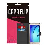 Ficha técnica e caractérísticas do produto Capa Flip Preta para Samsung Galaxy On 5 - Underbody