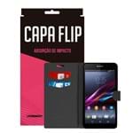 Ficha técnica e caractérísticas do produto Capa Flip Preta Para Sony Z2 - Underbody