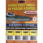 Ficha técnica e caractérísticas do produto Capa / Forro para Tábua de Passar Roupa com Cordão 120x45cm Metalizado