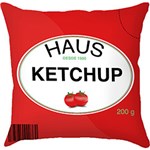 Ficha técnica e caractérísticas do produto Capa para Almofada Ketchup Vermelha Poliéster (40x40cm) - Haus For Fun