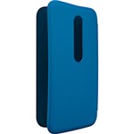 Ficha técnica e caractérísticas do produto Capa para Celular Flip Shell Original Moto G (3ª Geração) Azul - Motorola
