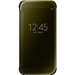 Ficha técnica e caractérísticas do produto Capa para Celular Proterora Galaxy S6 Policarbonato Clear View Dourada - Samsung