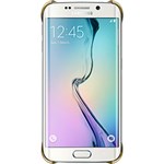Ficha técnica e caractérísticas do produto Capa para Celular Protetora S6 EDGE Policarbonato Clear Transparente com Lateral Dourada Galaxy - Samsung