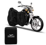 Ficha técnica e caractérísticas do produto Capa para Cobrir Moto Proteção Impermeável Raios UV Térmica Biz CG Twister MT03 MT09 Harley Preta | Tamanho GG