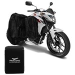 Ficha técnica e caractérísticas do produto Capa para Cobrir Moto Proteção Impermeável Raios UV Térmica Biz CG Twister MT03 MT09 Harley Preta | Tamanho M