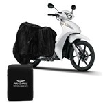 Ficha técnica e caractérísticas do produto Capa para Cobrir Moto Proteção Impermeável Raios UV Térmica Biz CG Twister MT03 MT09 Harley Preta | Tamanho P
