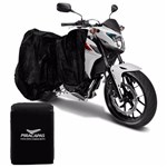Ficha técnica e caractérísticas do produto Capa para Cobrir Moto Proteção Impermeável Raios Uv Térmica Biz Cg Twister Mt03 Mt09 Harley Preta | Tamanho P