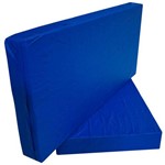 Capa para Colchão Casal Hospitalar Impermeável Azul com Ziper - 1.28x1.88x0.14