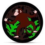 Ficha técnica e caractérísticas do produto Capa para Estepe Macaco na Floresta Ecosport CrossFox 2003 a 2017 com Cadeado