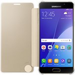 Ficha técnica e caractérísticas do produto Capa para Galaxy A5 (2016) Clear View Dourada - Samsung