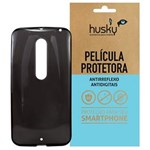 Ficha técnica e caractérísticas do produto Capa + Película Fosca Moto X Style / Dual Silicone TPU Premium - Husky - Fumê