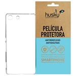 Ficha técnica e caractérísticas do produto Capa + Película Fosca Sony Xperia M5 / Dual Policarbonato Ultra Transparente (Acrílico) - Husky