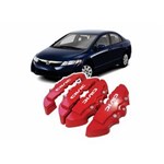 Ficha técnica e caractérísticas do produto Capa Pinça Freio Tuning 4 Peças Honda Civic 2008-10