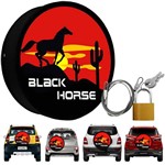 Ficha técnica e caractérísticas do produto Capa Pneu Roda Estepe Universal com Cadeado Anti Furto Aro 14 à 17 Carrhel 457 Black Horse Cavalo