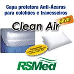 Ficha técnica e caractérísticas do produto Capa Protetor Antiacaro para Colchao Solteiro Clean Air Vapt Vupt 88 X 188 X 25