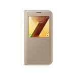 Ficha técnica e caractérísticas do produto Capa Protetora S View Standing Galaxy A7 (2017) - Dourada