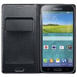 Ficha técnica e caractérísticas do produto Capa Protetora Samsung Flip Wallet para Galaxy S5 - Preta