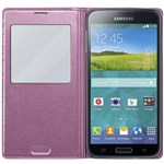 Ficha técnica e caractérísticas do produto Capa Protetora Samsung S View para Galaxy S5 - Pink