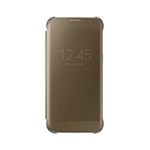Ficha técnica e caractérísticas do produto Capa Samsung Clear View Galaxy S7 Dourada