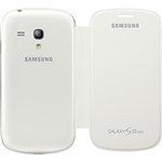 Ficha técnica e caractérísticas do produto Capa Samsung Flip Cover Branco Galaxy SIII Mini