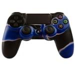 Ficha técnica e caractérísticas do produto Capa Silicone Para Joystick Controle Playstation 4 Azul E Preto