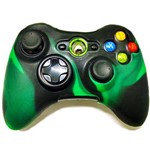 Ficha técnica e caractérísticas do produto Capa Silicone para Joystick Controle Xbox 360 Verde/Preto