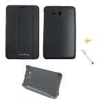 Ficha técnica e caractérísticas do produto Capa Smart Book Case Galaxy Tab 3 Lite T110/T111 / Caneta Touch (Preto)