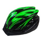 Ficha técnica e caractérísticas do produto Capacete Ciclismo Bike Sinalizador Led Absolute Preto/Verde