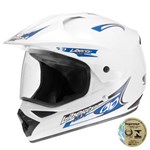 Ficha técnica e caractérísticas do produto Capacete Integral para Motocross Liberty MX Vision Pro Tork - Selecione=Branco