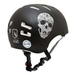 Ficha técnica e caractérísticas do produto Capacete Kraft Bike, Skate, Patins - Original - Black Skull