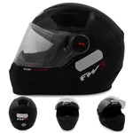 Ficha técnica e caractérísticas do produto Capacete Moto Fw3 Preto Brilhante com Vermelho Tamanho 58