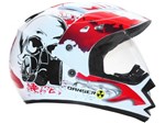 Capacete Tamanho 60 - Mixs MX Frontier Danger White Decal Red