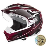 Ficha técnica e caractérísticas do produto Capacete Top Helmet Vision Th1 Branco e Vermelho Pro Tork - 56