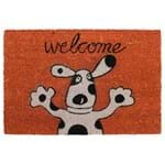 Ficha técnica e caractérísticas do produto Capacho Dog Welcome Laranja 40x60cm