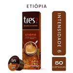 Ficha técnica e caractérísticas do produto Cápsula de Café Três Corações - ESPRESSO ETIÓPIA - 50 Cápsulas - 8g