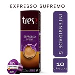 Ficha técnica e caractérísticas do produto Cápsula de Café Três Corações - ESPRESSO SUPREMO - 10 Cápsulas - 80g