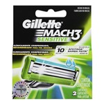 Ficha técnica e caractérísticas do produto Carga Barbeador Mach 3 Sensitive - Gillette - com 2 Unidades