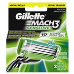 Ficha técnica e caractérísticas do produto Carga Barbear Gillette Mach3 C/2 Mach3 Sensitive Unit - Gillette Mach 3