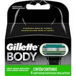 Ficha técnica e caractérísticas do produto Carga de Aparelho Gillette Body - 4 Unidades
