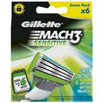 Ficha técnica e caractérísticas do produto Carga de Barbear Gillette Mach3 Sensitive - 6 Unidades