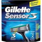 Ficha técnica e caractérísticas do produto Carga Gillette Aparelho de Barbear Sensor 3 com 2 Unidades