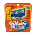 Ficha técnica e caractérísticas do produto Carga Gillette Fusion Leve 4 Pague 3 Unidades